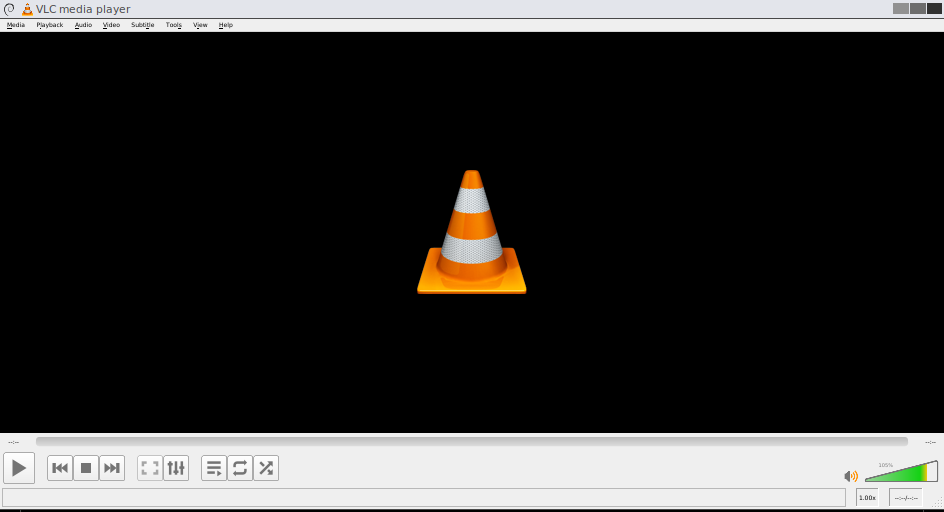 VLC with normal buttons and tiny
menus